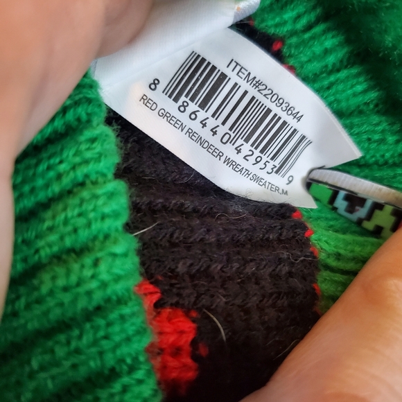 SIMPLY DOG Red Reindeer Christmas Holiday Dog Sweater Pet Costume‎ MEDIUM - Picture 6 of 8